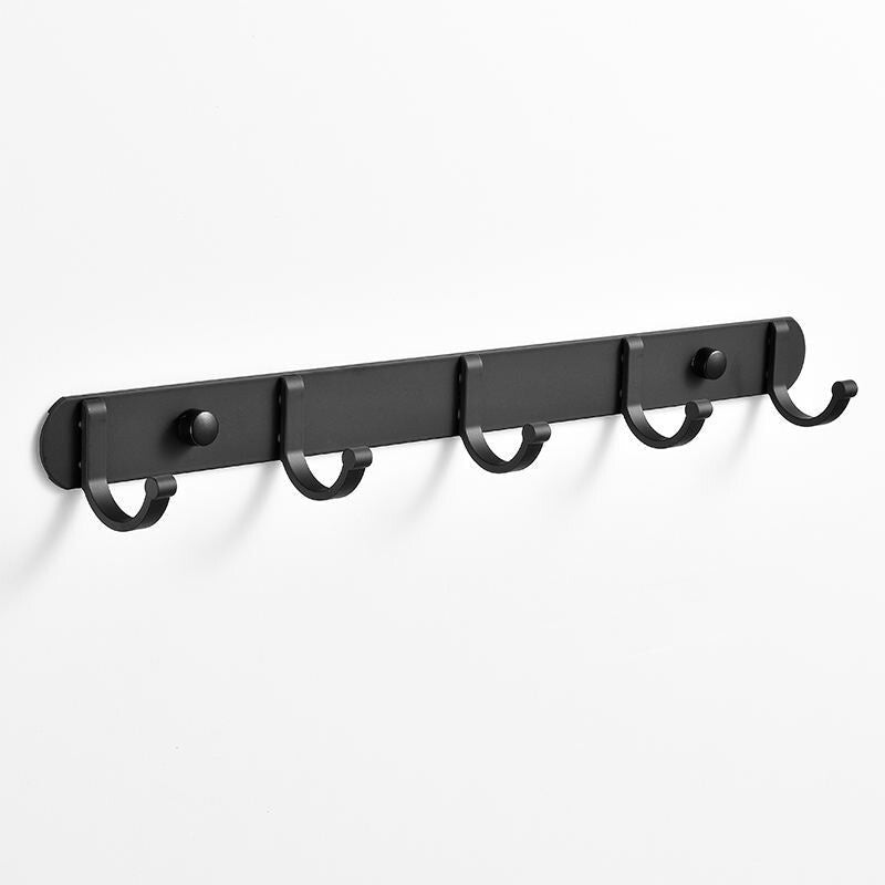 Black bathroom towel rack pendant by My Store, wall-mounted design with multiple hooks