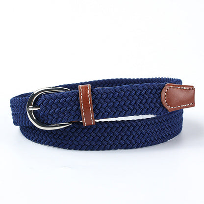 Youth student canvas elastic braided belt by My Store