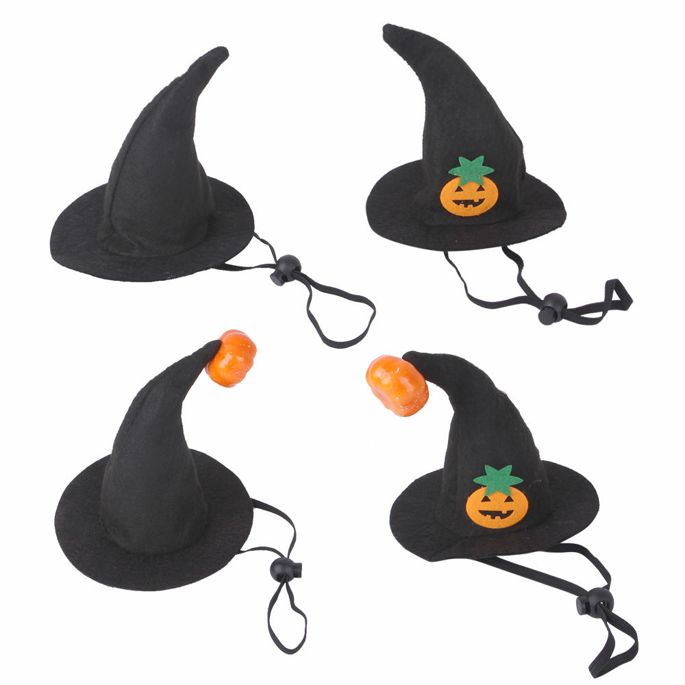 Cat Halloween hat with smiling pumpkin face headgear from My Store