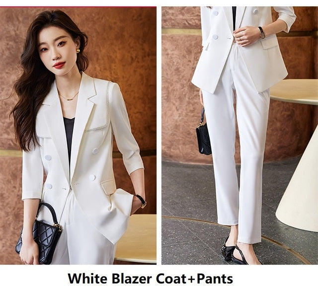 Women's Business Suit: Formal Jacket and Trouser Set