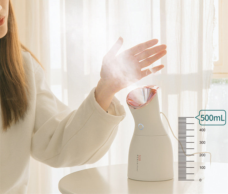 Large-capacity 520 three-in-one desktop beauty humidifier with compact design and visible water tank