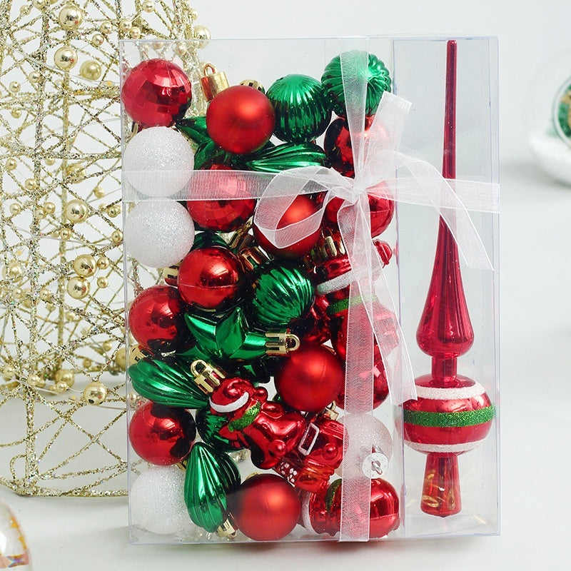 Christmas decorations ball set with Christmas tree pendants in assorted festive colors