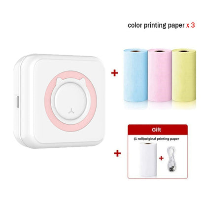 Pocket Wrong Question Printer, compact portable printer for students, white handheld design
