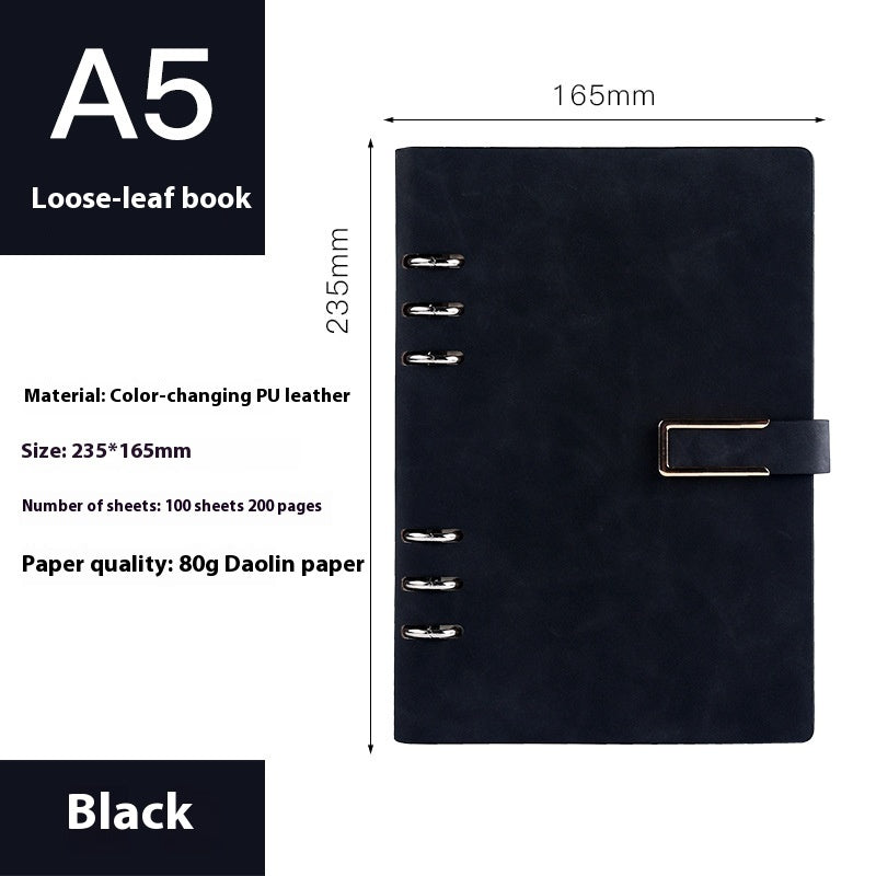 A5 loose-leaf removable notepad for business office meetings, My Store notebook with refillable pages