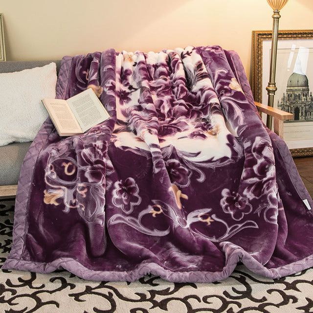 Flannel blanket student single dormitory quilt sheet by My Store, soft textured bedding fabric
