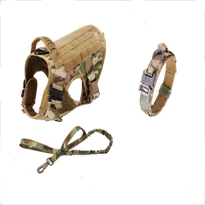 Tactical dog vest for medium to large dogs with quick-release design for training and outdoor use