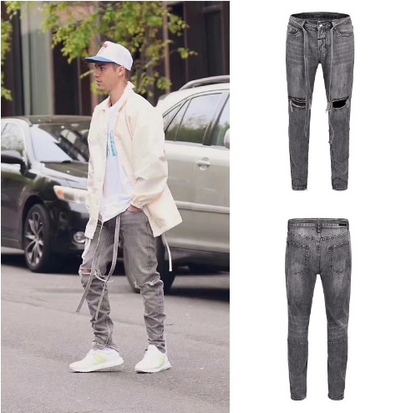 Zipper Jeans Trousers