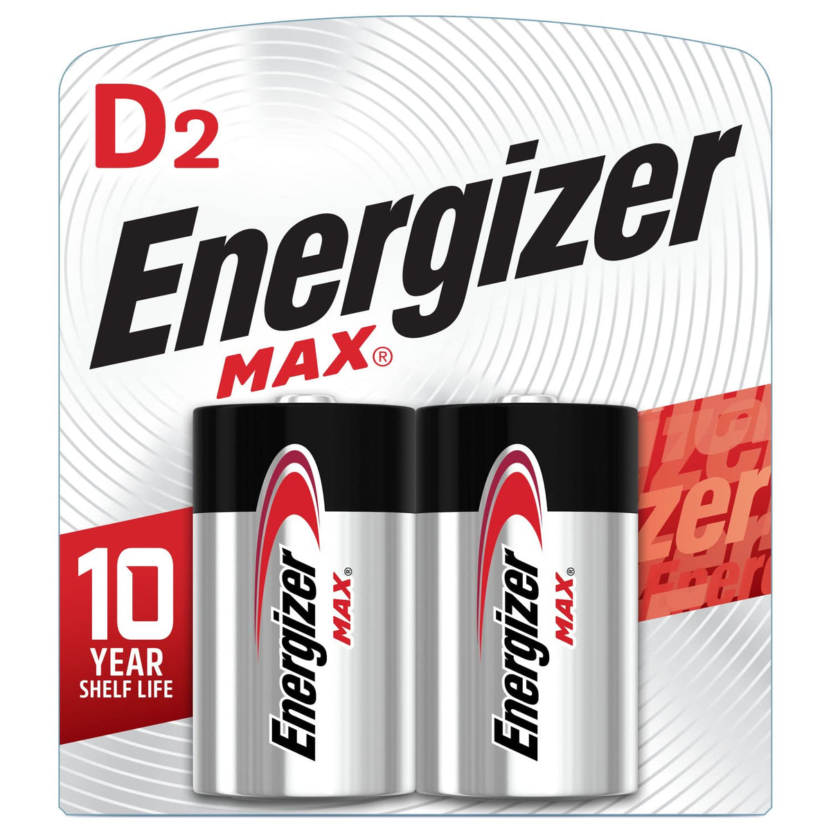 Energizer MAX D 2-Pack Alkaline Batteries