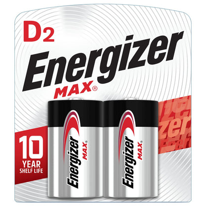 Energizer MAX D 2-Pack Alkaline Batteries