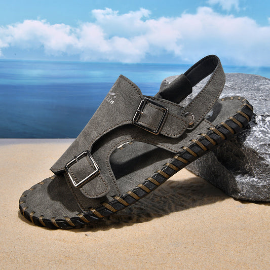 Genuine leather soft-soled non-slip beach shoes in a lightweight, flexible design