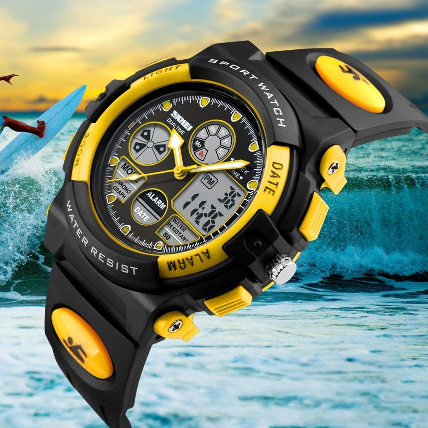 Outdoor leisure luminous multifunctional waterproof electronic watch by My Store