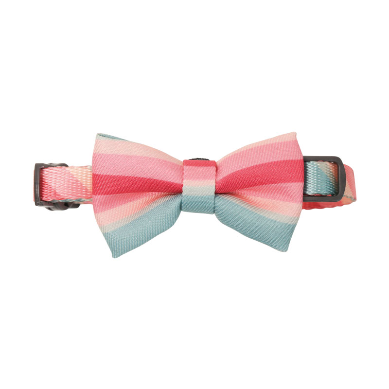 Adjustable gentleman tie collar accessory for dogs, featuring a black bow tie design