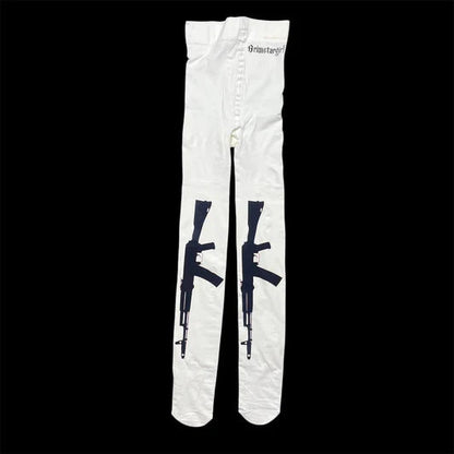 Printed sweet and edgy Japanese-style pantyhose for women in an all-season JK-style design