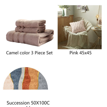 Bamboo antibacterial hypoallergenic towel set by My Store
