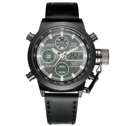 Retro minimalist men's electronic watch with stylish business casual sports design