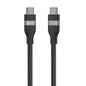 Anker USB-C to USB-C Cable in black, 3 ft, upcycled-braided design, supports 240W charging for fast device power transfer.