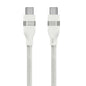 Anker USB-C to USB-C cable in white, 3 ft length, upcycled braided design, supports 240W charging.