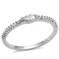 Alamode rhodium brass ring with AAA grade clear cubic zirconia, showcasing a sparkling, elegant design.