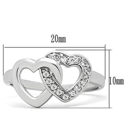 Alamode rhodium brass ring featuring a clear AAA grade cubic zirconia gemstone, elegant jewelry accessory with a polished finish.