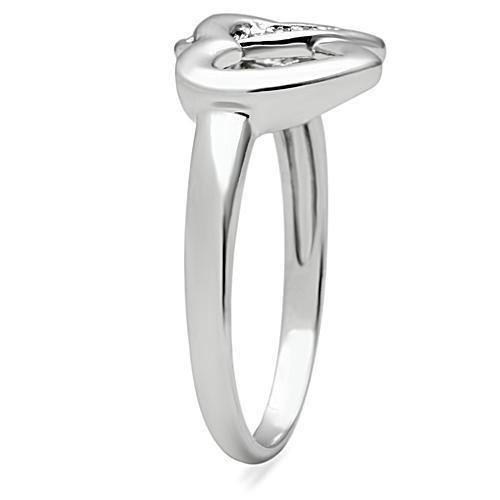Alamode 3W123 rhodium brass ring with AAA grade clear cubic zirconia, showcasing a sparkling, elegant jewelry design.