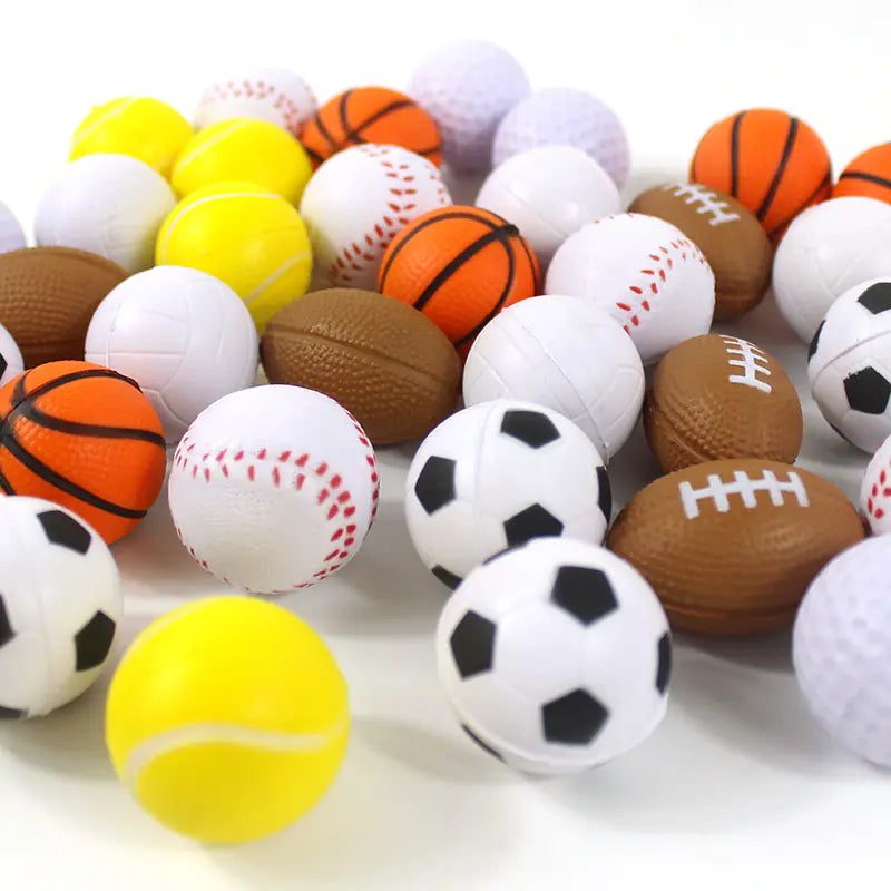 3cm PU Foam Basketball Stress Relief Toy for Kids