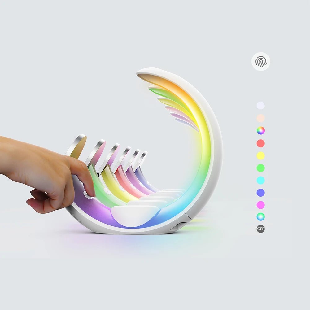 4 in 1 Magnetic Wireless Charger Stand QC3.0 PD 15W Fast Charging Dock Station Desk Lamp for iPhone 15 14 Apple Watch AirPods - BACKUPMYFILESNOW