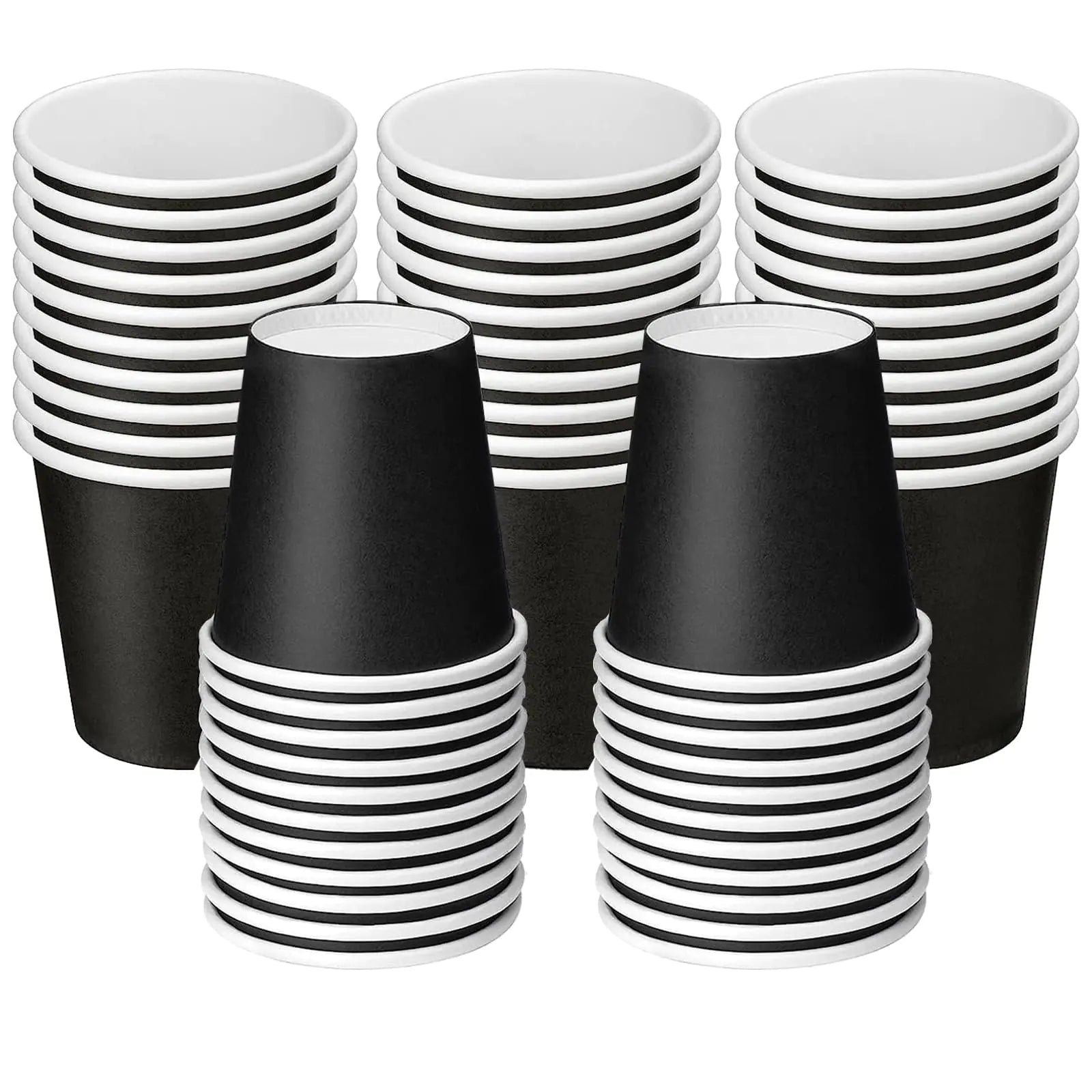 4 Oz 50 Packs Small Disposable Bathroom Mouthwash Cups Bathroom Paper Cups Espresso Paper Cups Small Paper Cups for Snack Bathroom Espresso Perfect for Home Condos Rvs Campers（Black） - BACKUPMYFILESNOW