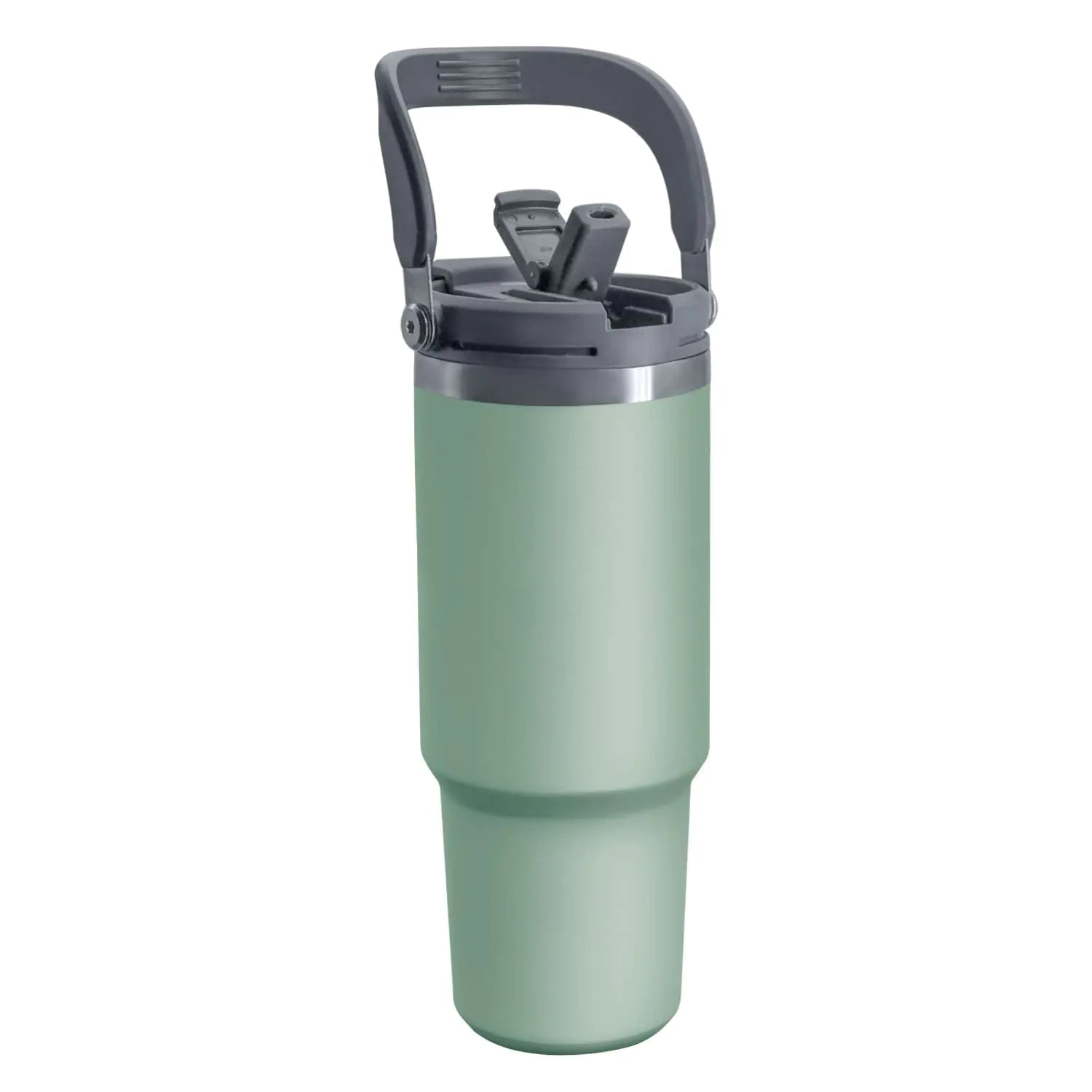 40 oz Insulated Tumbler with Handle and Straw 2 - in - 1 Lid Vacuum Double Walled Stainless Steel Leak Proof Water Bottle Large Travel Mug Coffee Cup Keeps Hot for 12 Hours Cold for 24 Hours Green - BACKUPMYFILESNOW