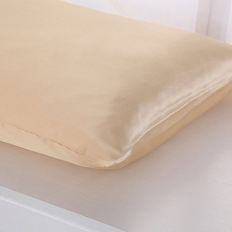 Solid color satin simulation silk single pillowcase in ice silk fabric by My Store