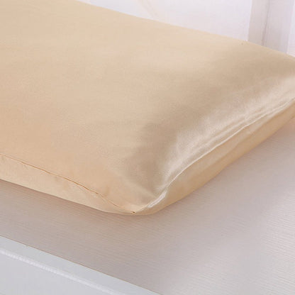 Solid color satin simulation silk single pillowcase in ice silk fabric by My Store