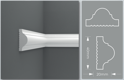 Ready to Go Wall Molding Kit - 3 Upper & 3 Bottom Frames | Easy Installation