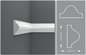 Ready to Go Wall Molding Kit - 3 Upper & 3 Bottom Frames | Easy Installation