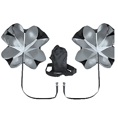 Running speed training 56-inch parachute for resistance sprint workouts