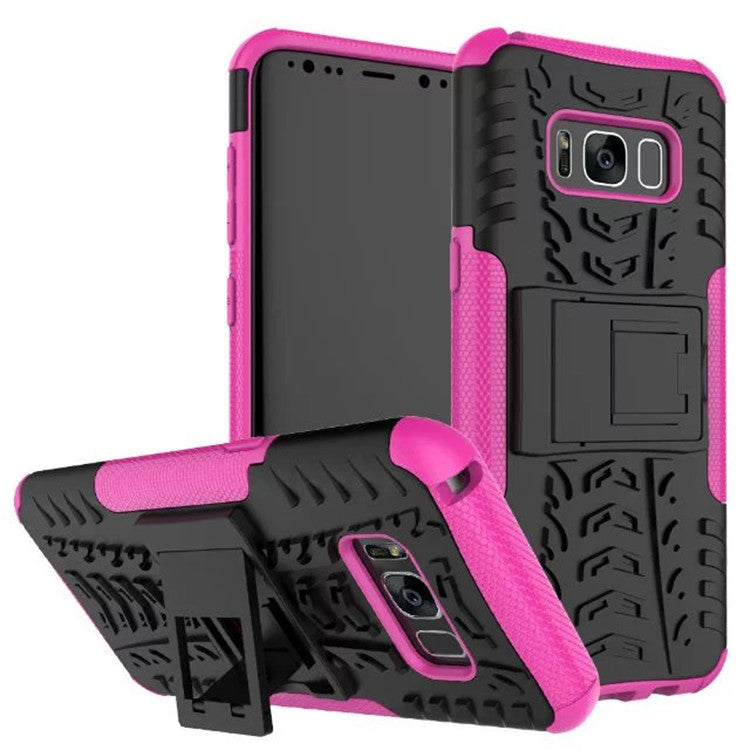 Samsung S8 plus Galaxy S8 mobile phone shell bracket colorful pattern in tire pattern inclusive fall proof sleeve