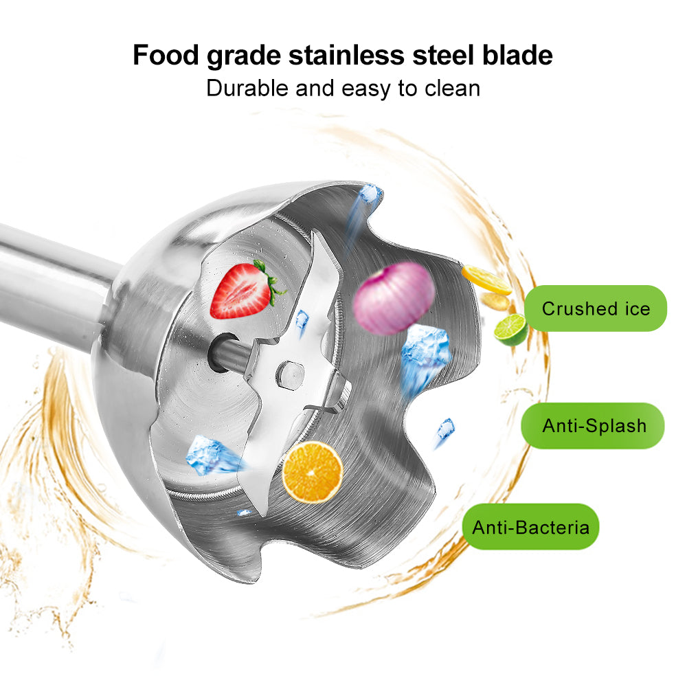 Handheld blender by My Store, compact kitchen immersion blender with blending shaft and ergonomic grip