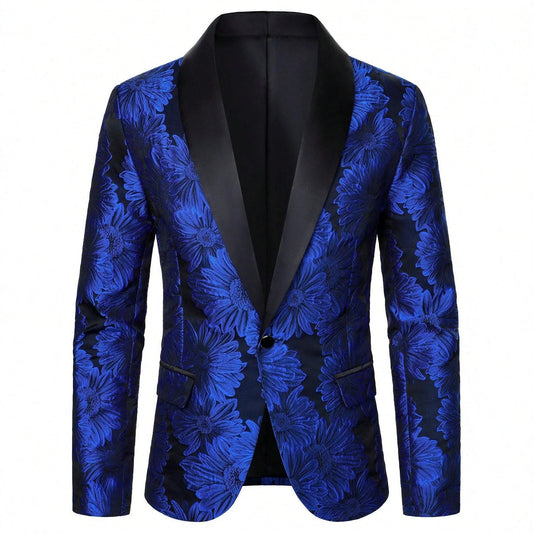 Men's light business-pattern single-breasted one-button suit by My Store, front view