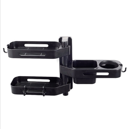 Rotating wall-mounted plastic storage box for kitchen, bathroom, and toilet debris, punch-free design