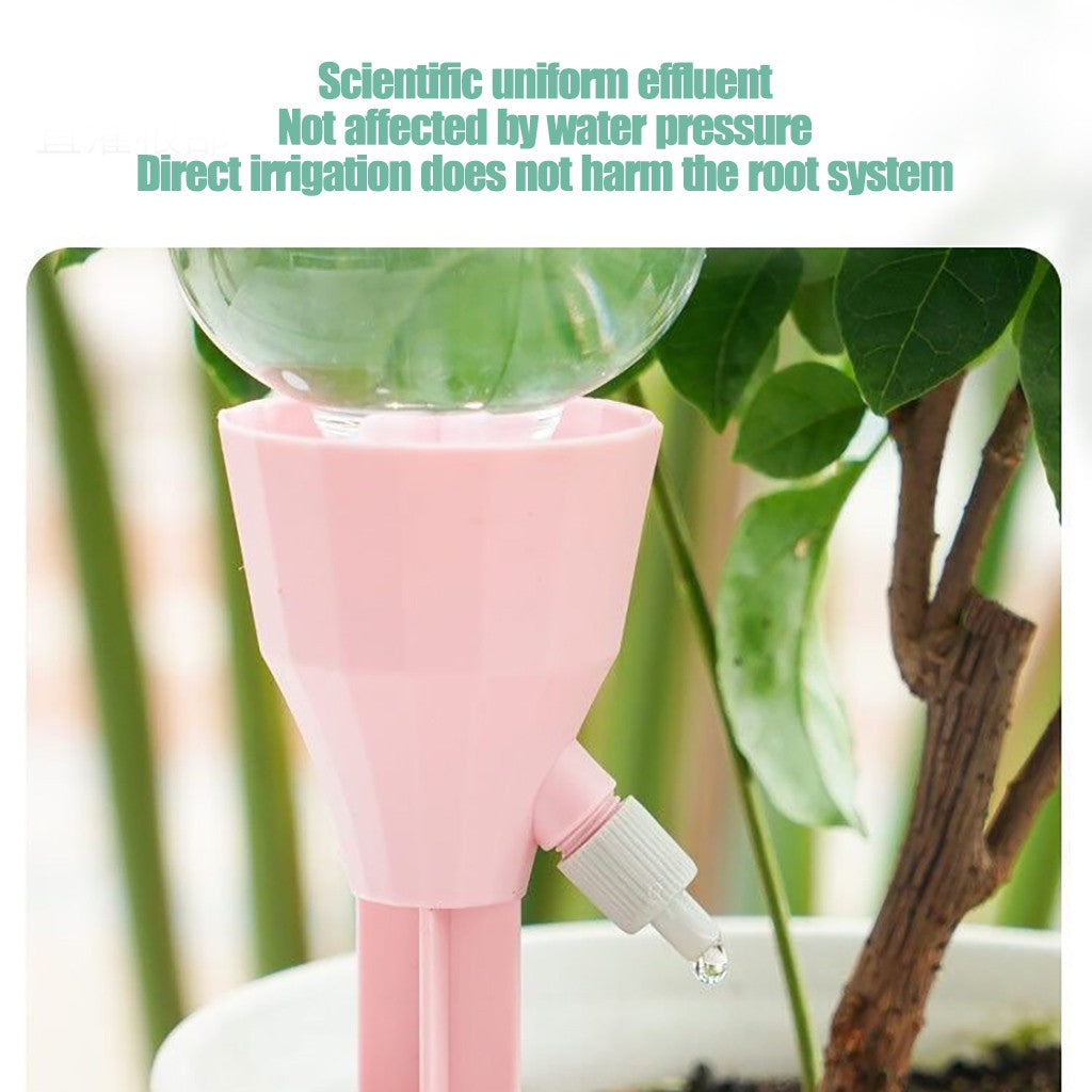 Automatic garden watering device dripper for plants, compact irrigation tool in white and blue