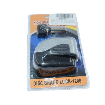 Motorcycle alarm disc brake lock anti-theft lock in compact metal design