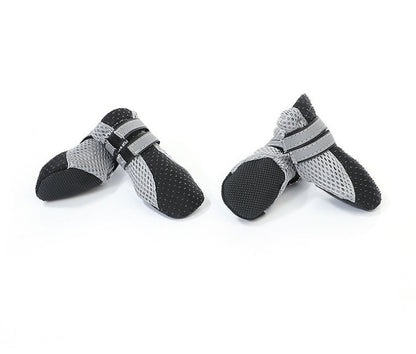 Dog walking shoes in black with durable sole for outdoor walks