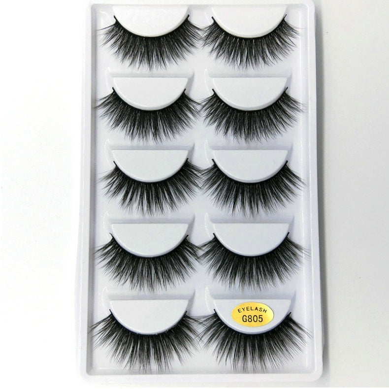 3D mink hair false eyelashes by My Store, showing soft, voluminous curled fibers and a lightweight lash band