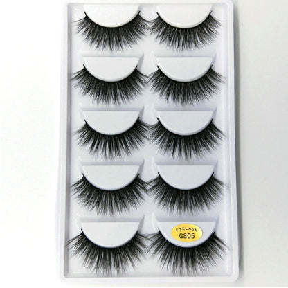 3D mink hair false eyelashes by My Store, showing soft, voluminous curled fibers and a lightweight lash band