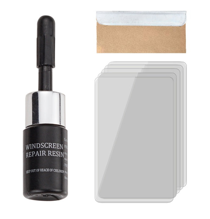 Repairing crack reducing fluid glue tool set with adhesive applicator tools