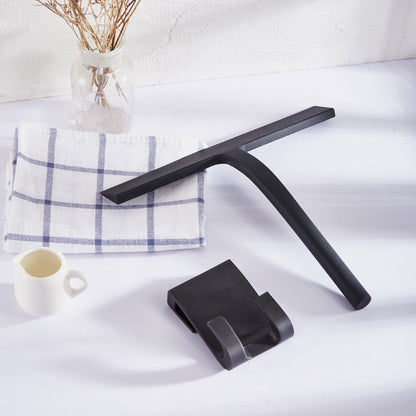 Single silicone body wiper glass wiper cleaner in gray for shower and bathroom surfaces