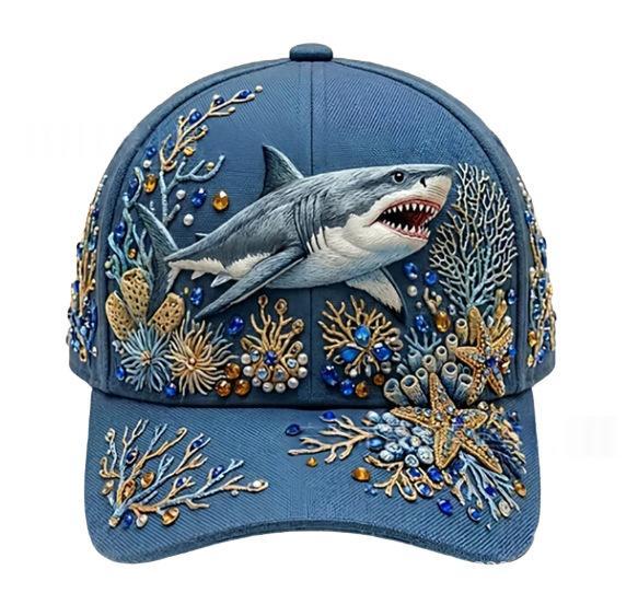 Creative 3D digital-print baseball cap with colorful graphic design on the front panels