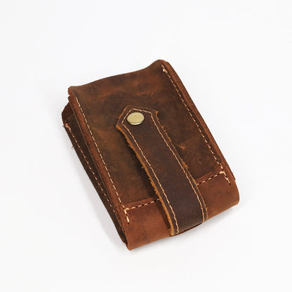 Leather key case by My Store, compact black leather holder for keys