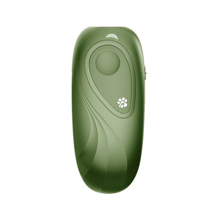 Handheld ultrasonic dog repeller and dog training device with compact design