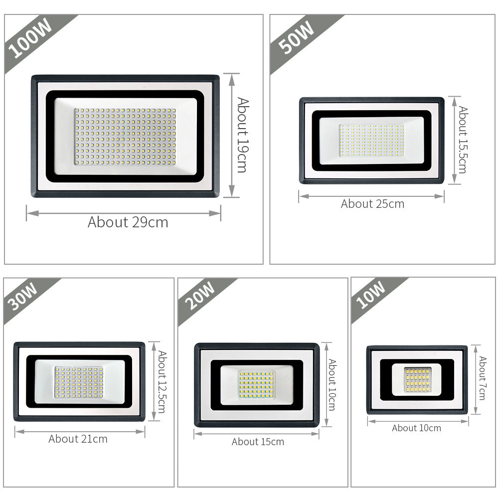 LED outdoor flood light fixture by My Store, showing a compact weather-resistant design