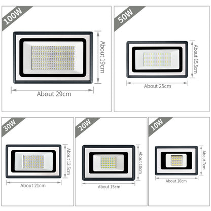 LED outdoor flood light fixture by My Store, showing a compact weather-resistant design