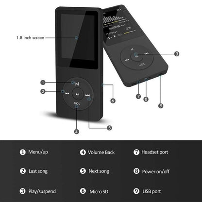 Portable MP3 player by My Store with compact design and audio playback controls